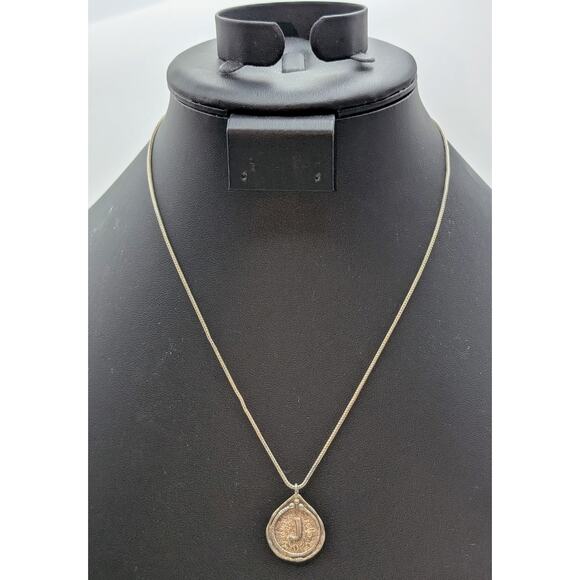 Vtg Silpada Didae 925 Sterling Made in Israel Initial 'J' Pendant 18" Necklace - Picture 1 of 12